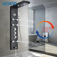 Shower Panel Faucet, Thermostatic Control, SPA Massage Jet