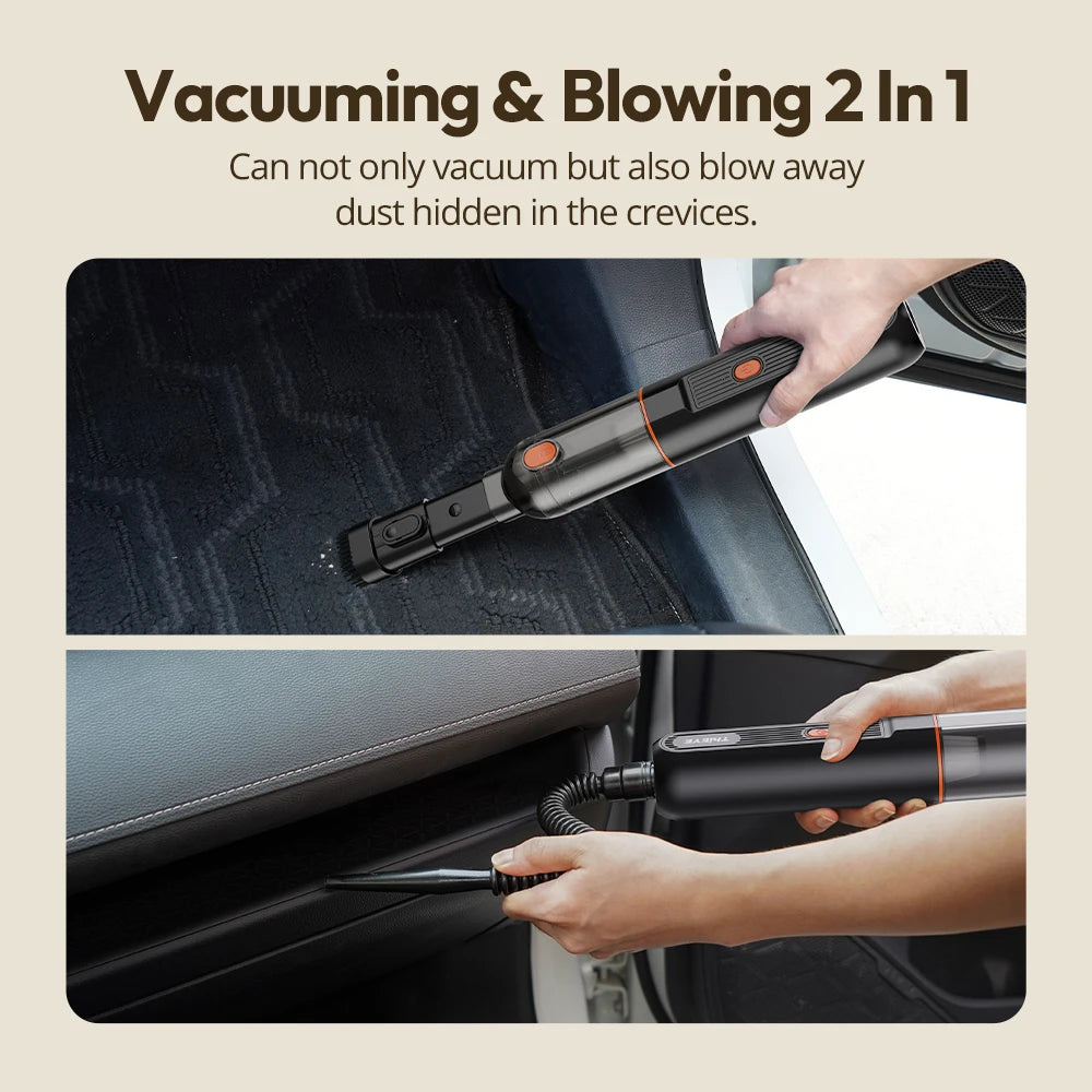 Car Vacuum Cleaner, 6500Pa Suction Power, 2-in-1 Handheld Design