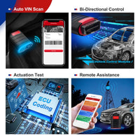 OBD2 Scanner voor auto's, Bluetooth-connectiviteit, 1 jaar gratis software-updates.