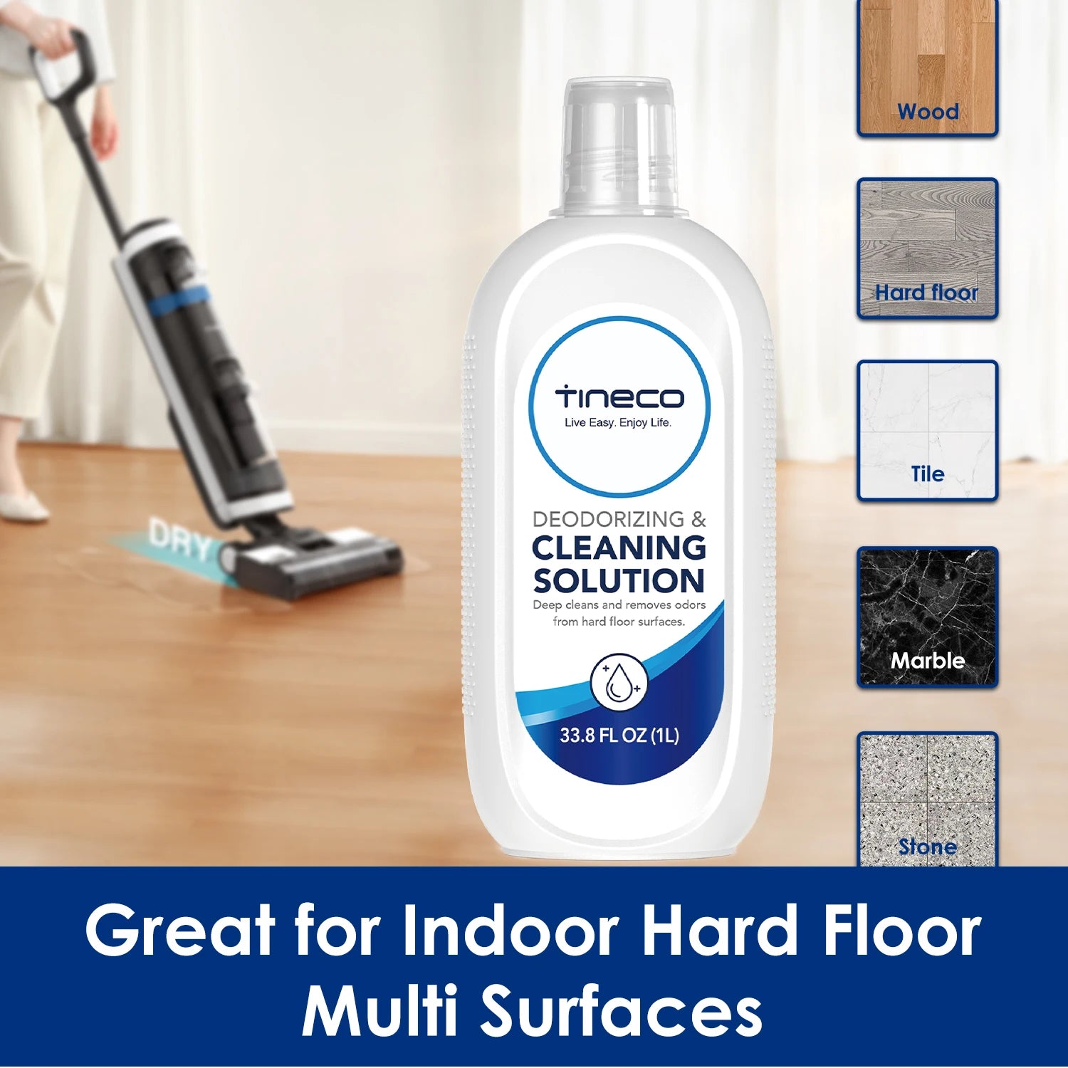 Floor Cleaning Solution, Multi-Surface, Wet Dry Vacuum