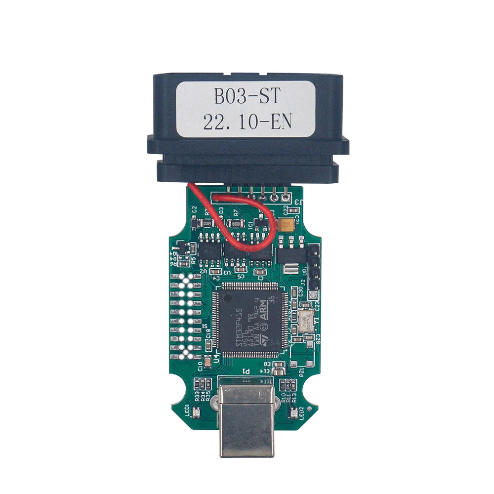 OBD2-connector, STM32F405-chip, ondersteuning voor onbeperkte VIN's