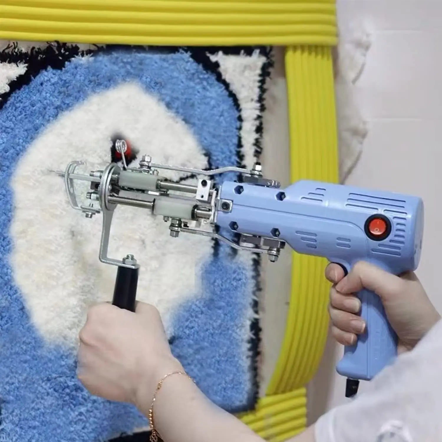 Rug Tufting Gun, 2 in 1 Ontwerp, Snelheid Aanpasbaar