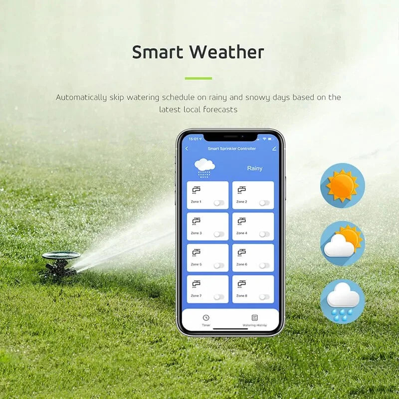 Sistem de irigare inteligent, conectivitate Tuya WIFI, temporizator inteligent pentru udare automată.
