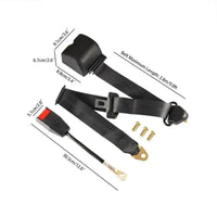 Car Seat Belt, 3 Point Automatic Belt, Adjustable Locking Clip Extender