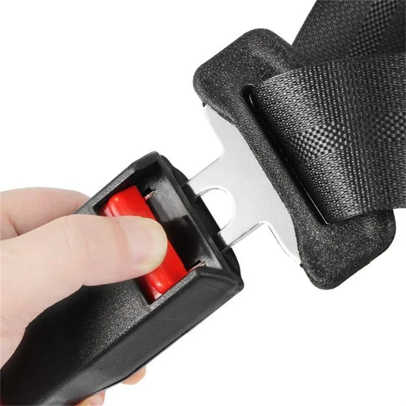 Car Seat Belt, 3 Point Automatic Belt, Adjustable Locking Clip Extender