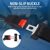 Car Seat Belt, 3 Point Automatic Belt, Adjustable Locking Clip Extender