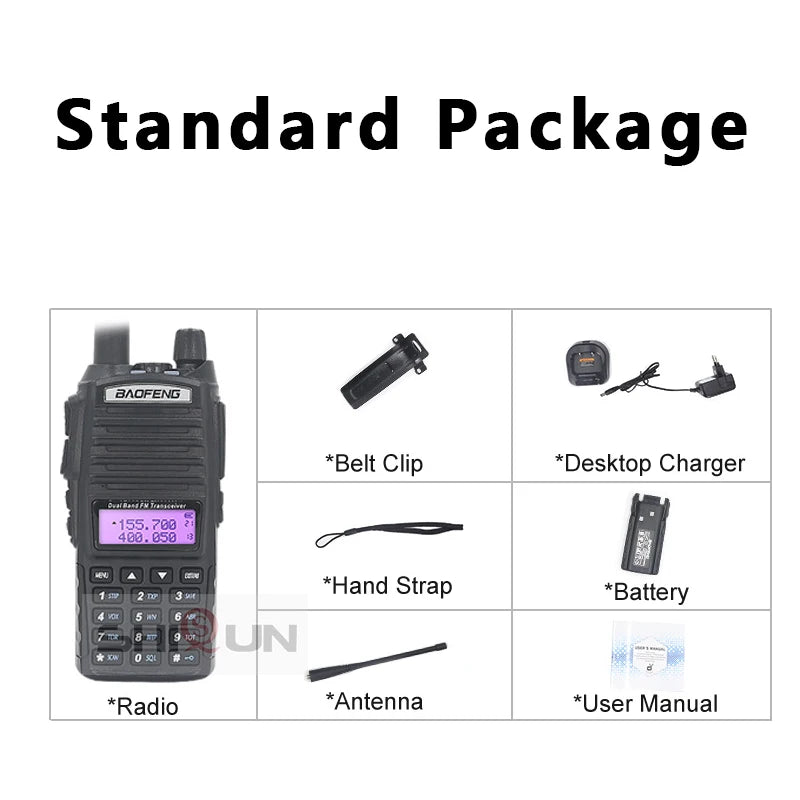 Baofeng UV-82 Walkie Talkie, 8W Putere de ieșire, Funcție Dual PTT