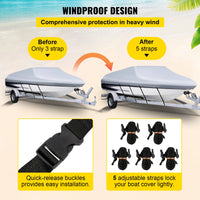 Boat Cover, All-Season Protection, Adjustable Straps