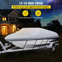 Boat Cover, All-Season Protection, Adjustable Straps