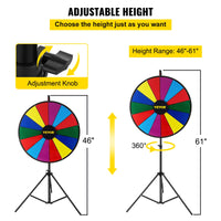 Prize Wheel, 18 Inch, Folding Tripod Stand