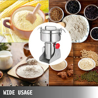 Elektrische Getreidekaffeemühle, Edelstahl-Schleifmaschine, Zerkleinerung von Weizen, Kräutern, Sojabohnen, Hirse und Mais.