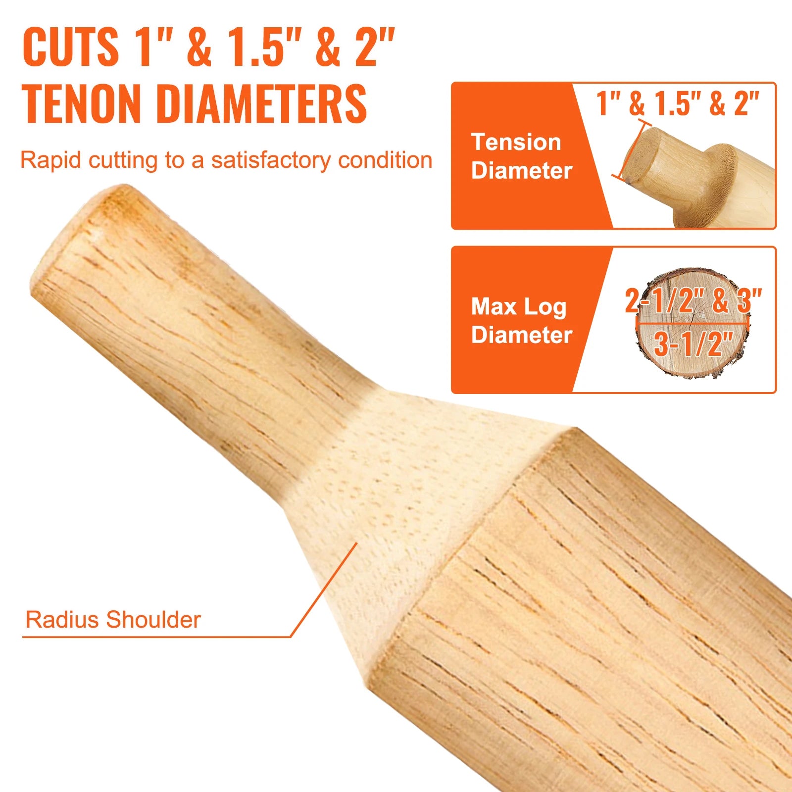Tenon Cutter Log Furniture Kit, Raka/Krökta Blad, Kommersiellt Träbearbetningsverktyg