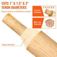 Tenon Cutter Log Furniture Kit, Straight/Curved Blades, Commercial Woodworking Tool