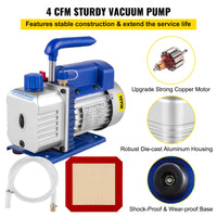 Vakuum pump för HVAC, 4CFM, vakuumkammare för degasning