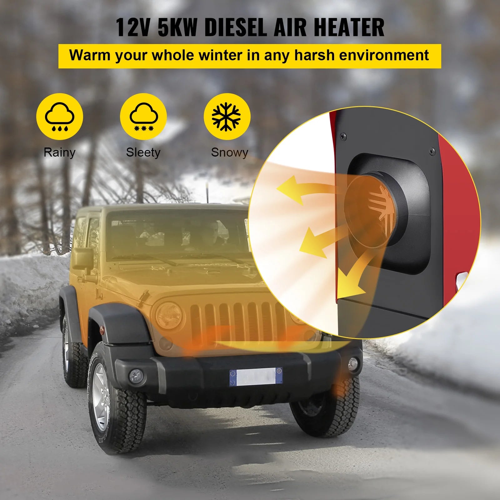 Diesel Air Heater, All in One, Remote Control