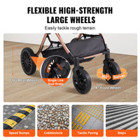 Pet Stroller, Foldable Design, Storage Basket
