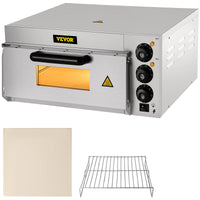 Electric Pizza Oven, 14 Single Deck Layer, Stone and Shelf