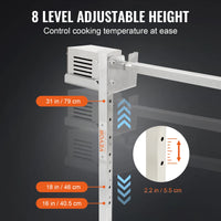 Elektrische BBQ Rotisserie Grill Kit, Zware Uitvoering, Automatische Motor, In Hoogte Verstelbare Stand