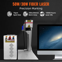 Fiber Laser Marking Machine, 30W Power, Engraving Gold and Silver