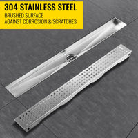 Linear Shower Drain, Stainless Steel, Removable Cover