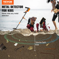 Metal Detector for Kids, Adjustable Length, Waterproof Search Coil