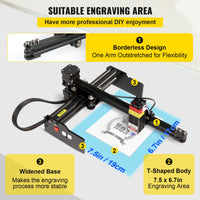 Portable Laser Engraver, Large Engraving Area, 45W Laser Power