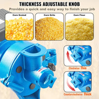 Electric Grain Grinder, 1500W Power, Commercial Use