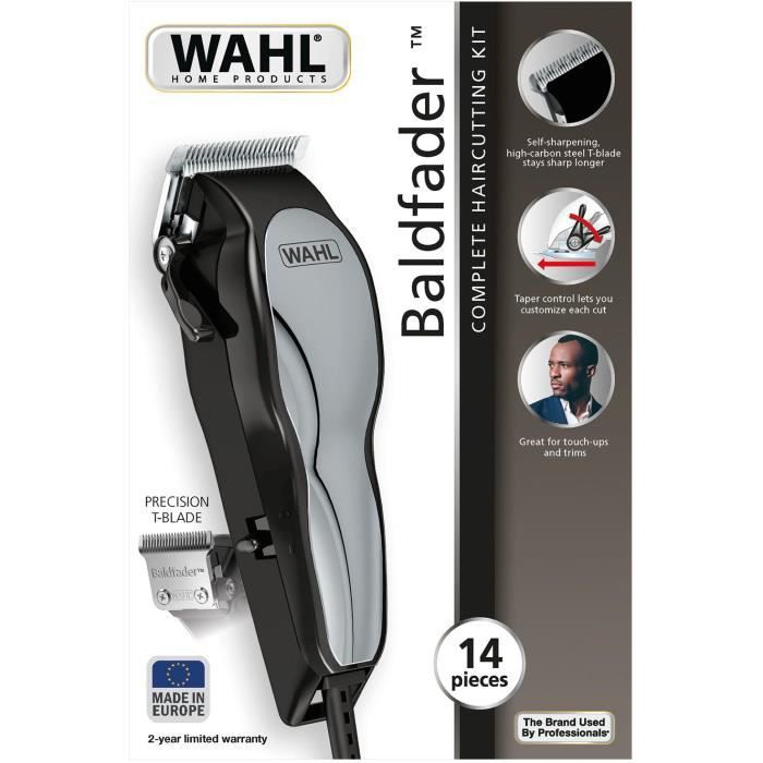 WAHL 20107.0460 Baldfader hair clipper - Corded trimmer - Taper function - Auto sharpening - 45mm blade width