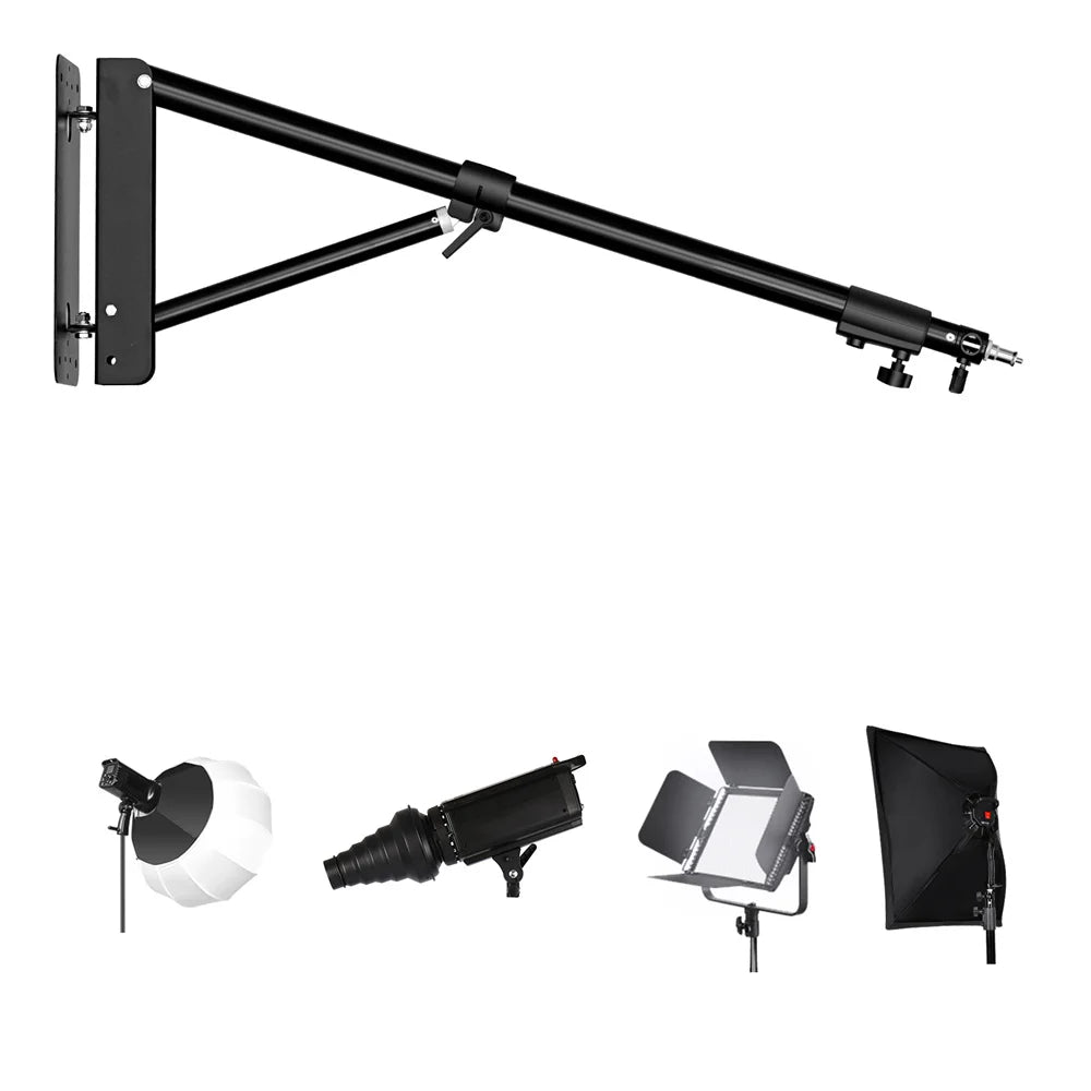Photography Studio Boom Arm, Max Length 539 inches, Horizontal Vertical Rotatable