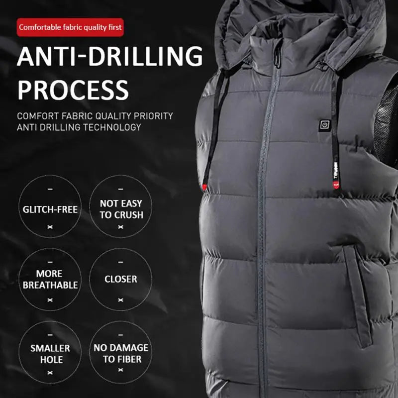 Heated Vest, Waterproof, USB Charging