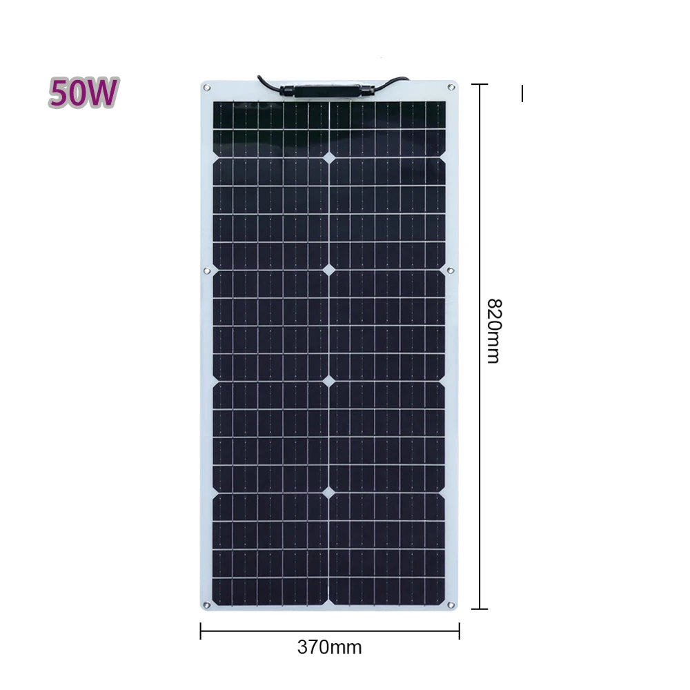 Fleksibelt solcellepanel, 150W, 18v opladning