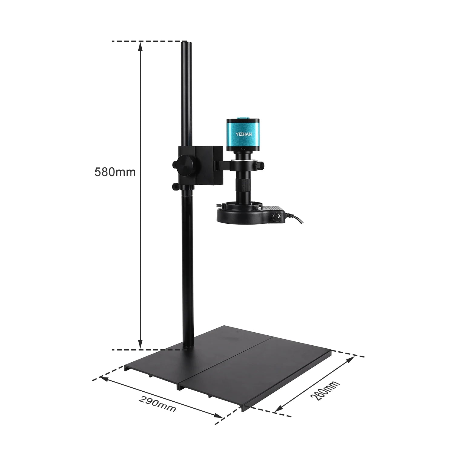 Industriellt mikroskopkamera, HDMI/USB/VGA-anslutning, 1-150X/180X zoomomfång