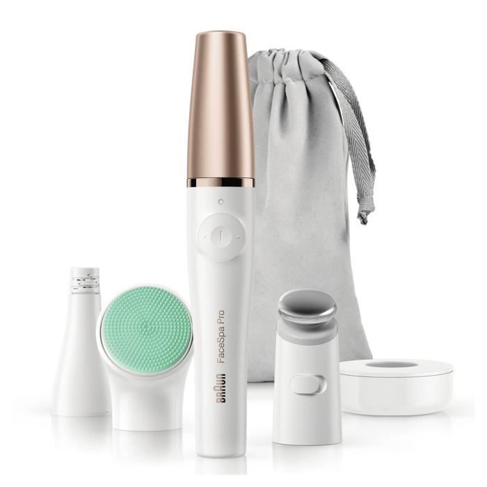 BRAUN FaceSpa Pro 913 Face Epilator - 3 accessories - White and bronze