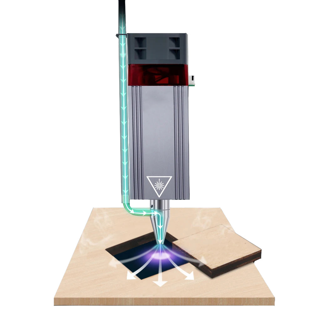 Lasermodul, 80W Leistung, Luftunterstützung