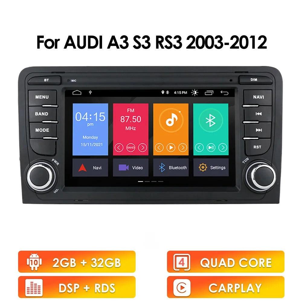 Audi A3 Bil Multimedieafspiller, Android 10, GPS Navigation