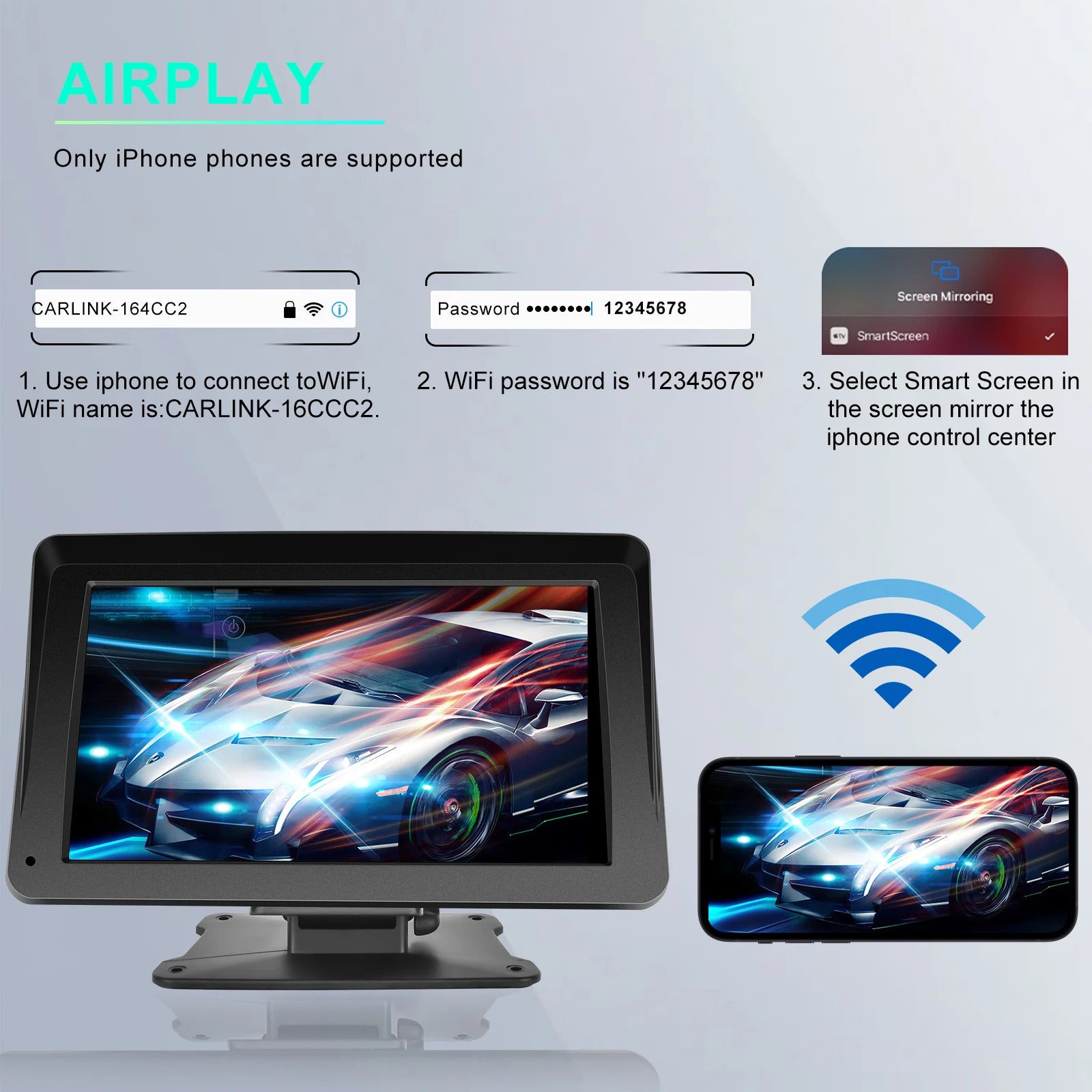 Auto-Monitor, AirPlay-Radio, HD Wireless Carplay