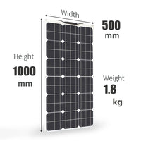 Solpanel, 200W, Flexibelt Fotovoltaiskt Panel