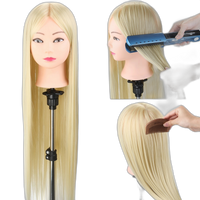 30 75CM Synthetic Fiber Hair Training Head - High Temperature Manne