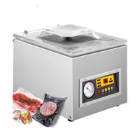 Lebensmittel-Vakuumverpackungsmaschine – 120-W-Vakuumpumpe, multifunktionales Bedienfeld, Klarglasdeckel und Not-Aus-Taste
