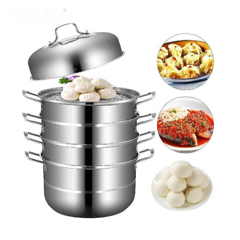 Stainless Steel Steamer, 304 Food Grade, 3 Layer Composite Bottom