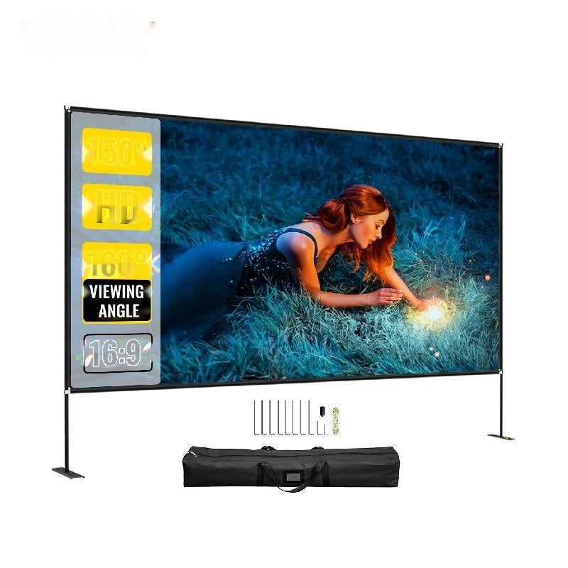 Projector Screen, 16:9 4K HD Wide Angle, Portable & Durable