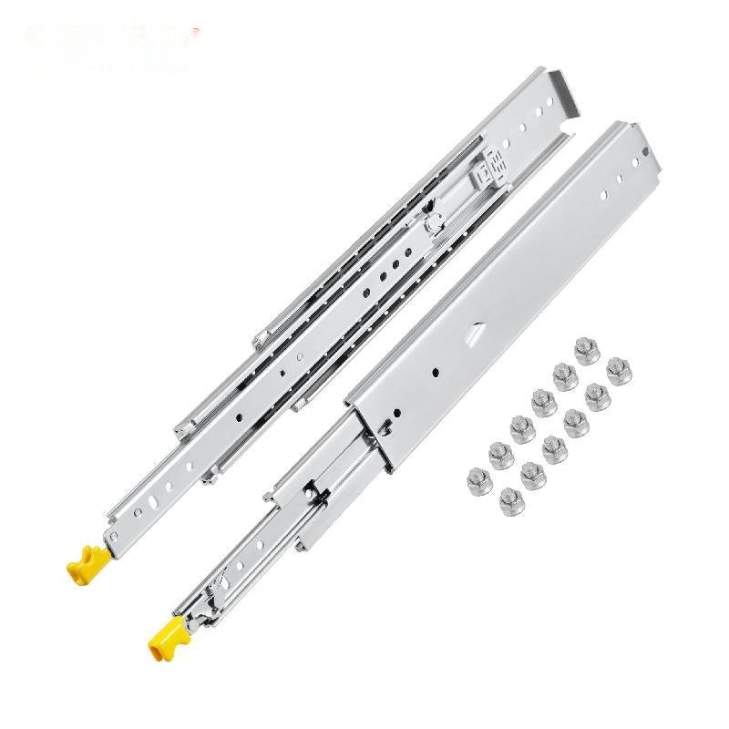 Drawer Slides with Lock, 500 lbs Bearing Capacity, Dual Lock