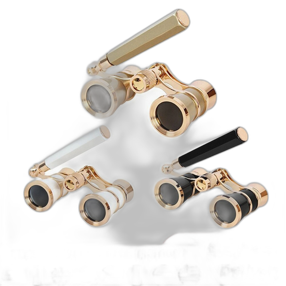 Opera Glasses, 3x25 Lens, Foldable Handle