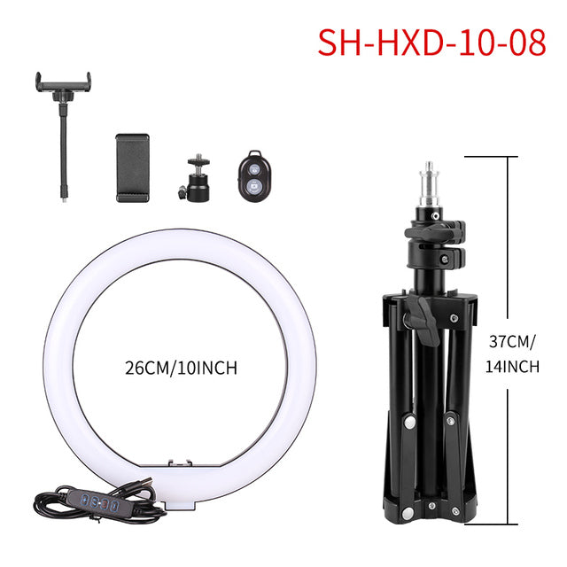 LED Ring Light, Bluetooth Remote Control, Tripod Stand