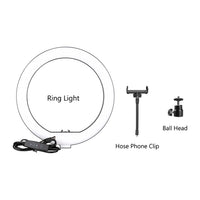 LED Ring Light, Bluetooth Fjernbetjening, Stativ
