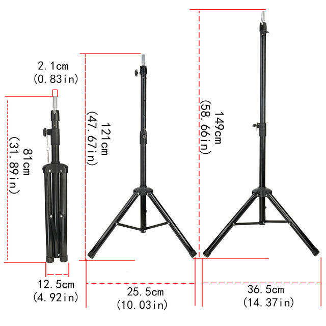 21/22/23 inch Pruikenhoofd Mannequin - Canvas Blok, Driepoot Standaard & Naaldhouder