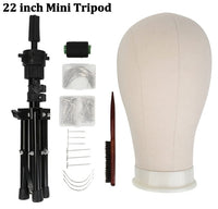 Wig Stand Mannequin Head, Brush Set, Tripod Stand