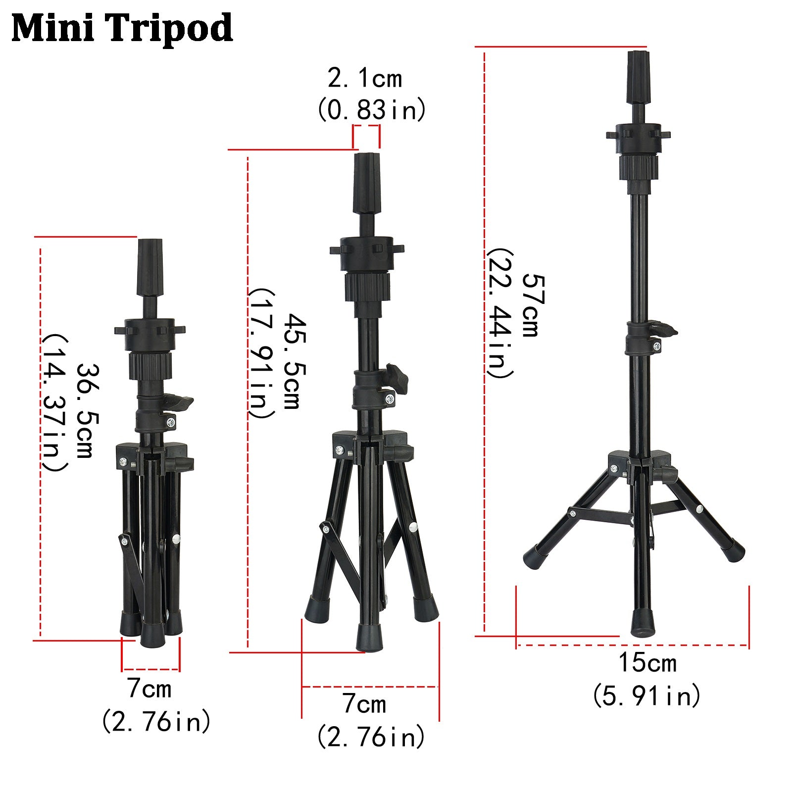 Mannequin Head, Synthetic Hair, Tripod Stand