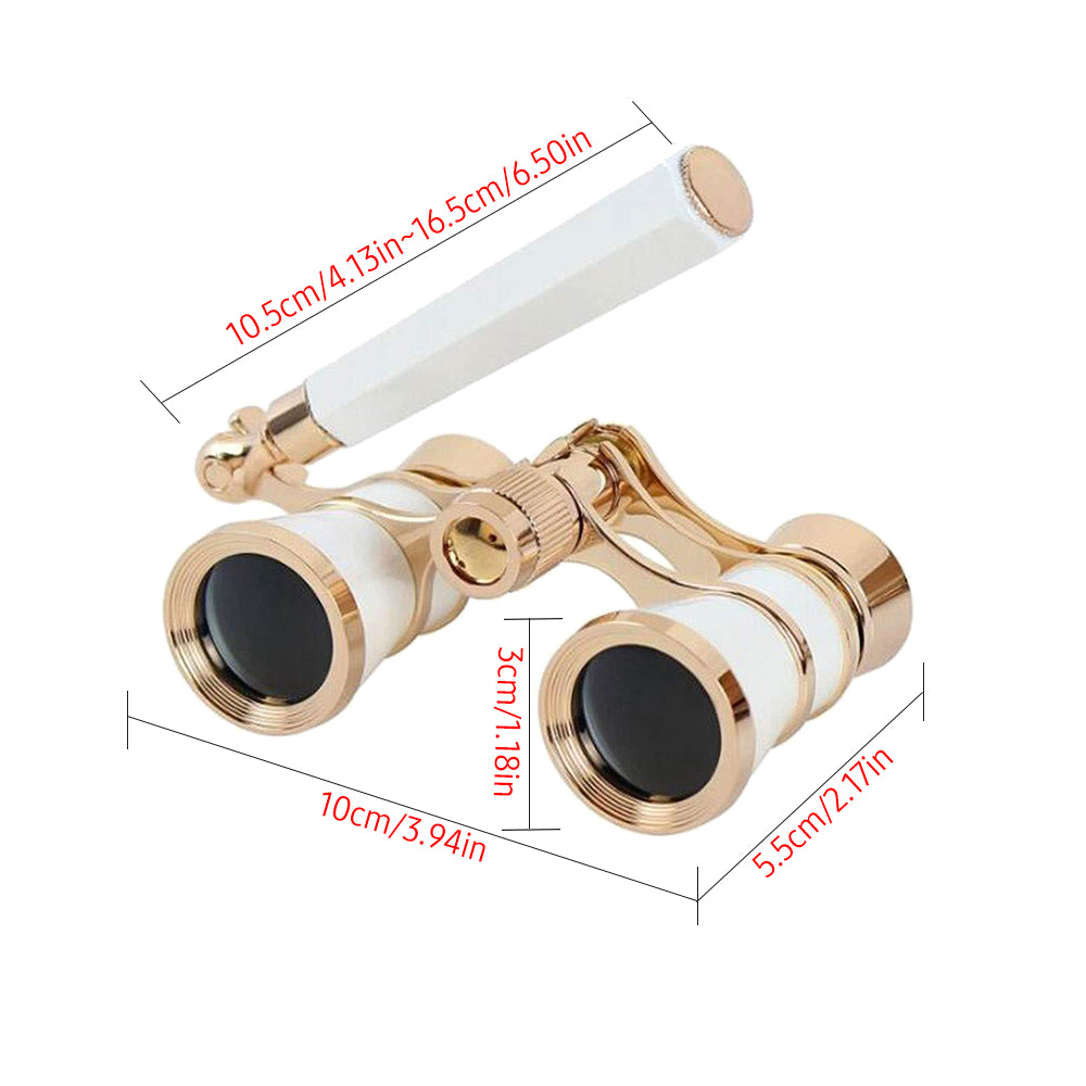 Opera Glasses, 3x25 Lens, Foldable Handle