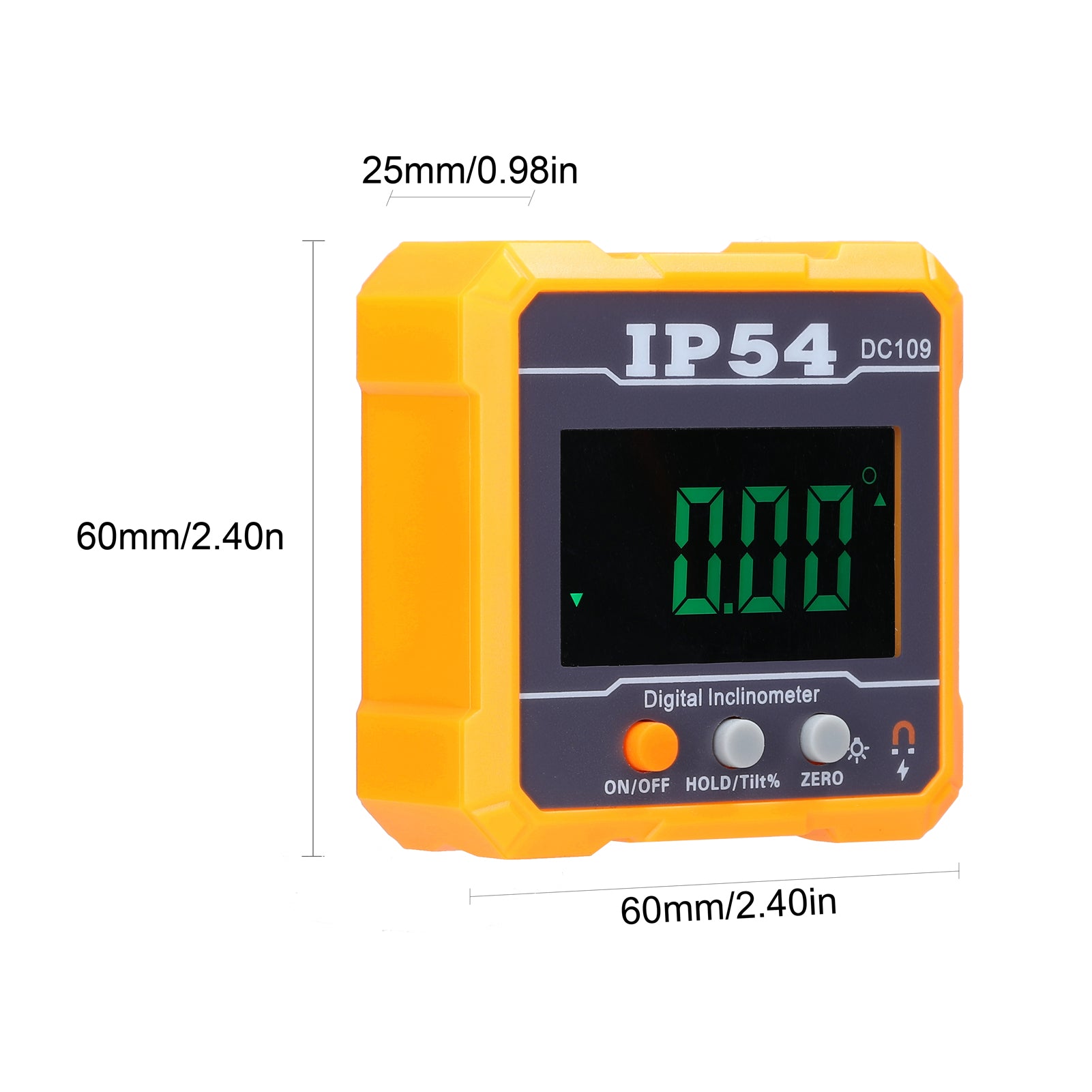 Digital Protractor, IP54 Portable, High Precision